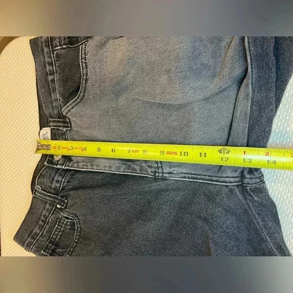 ✨Simple Society size 11 cut hem Black and grey high-waisted straight-leg jeans - Picture 7 of 11